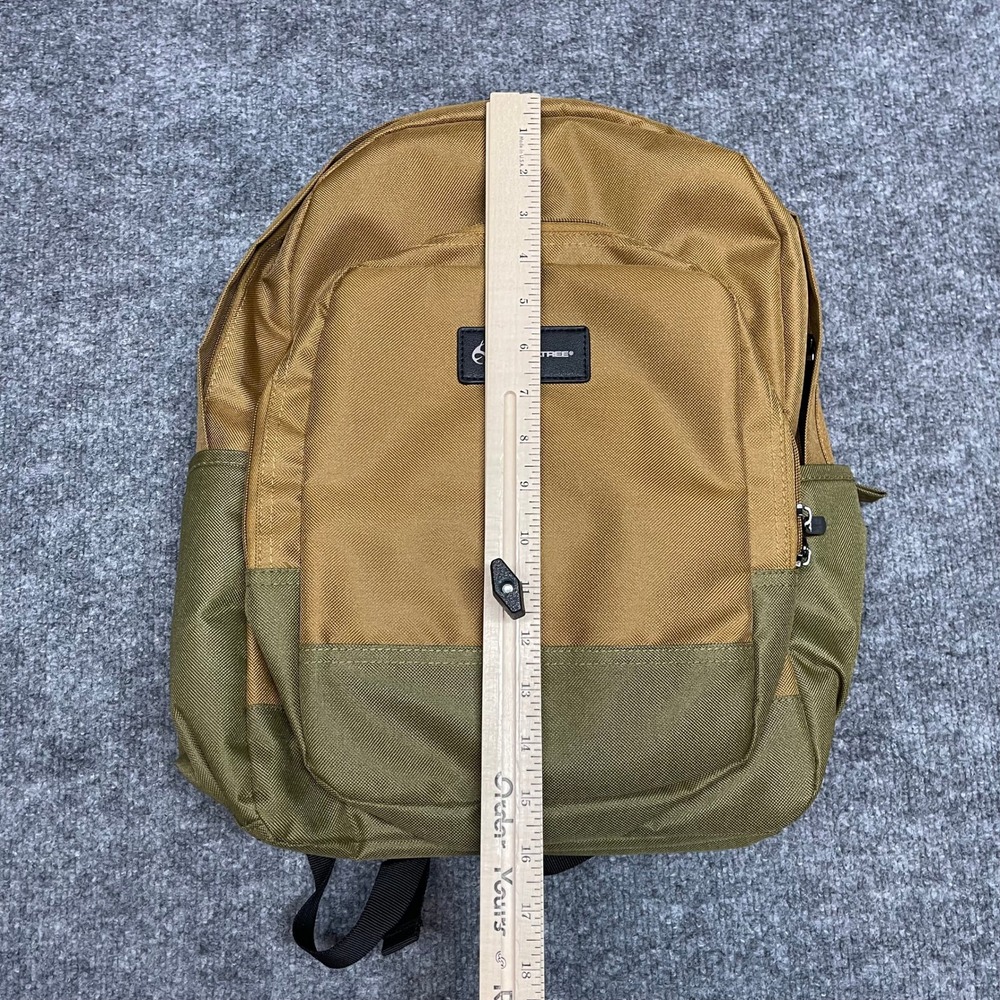 Realtree Backpack Tan Olive Canvas Padded Laptop Sleeve Outdoor Hiking NEW - Picture 9 of 9